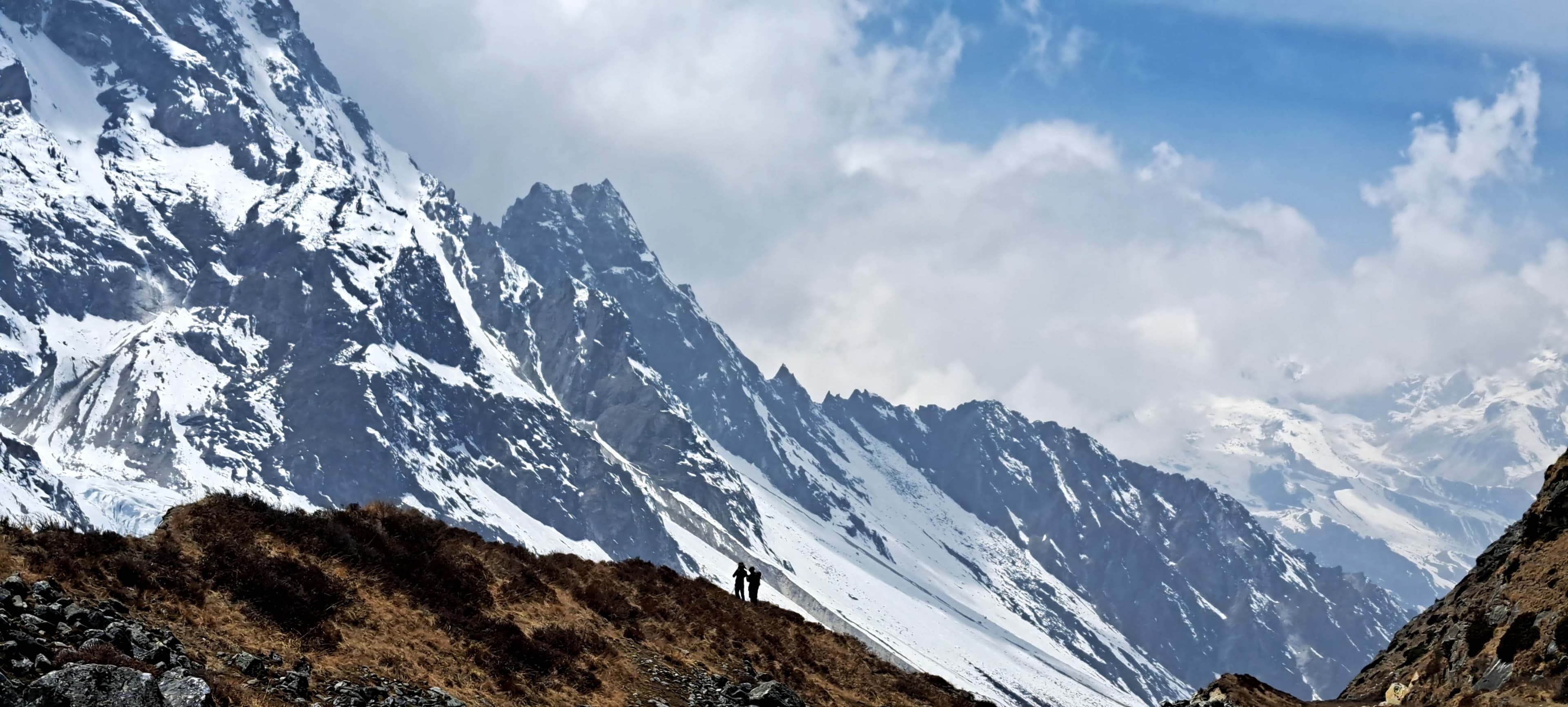 A wide distant view of Kanchenjunga Region captured through the lens of Trek 8586, showcasing the wilderness