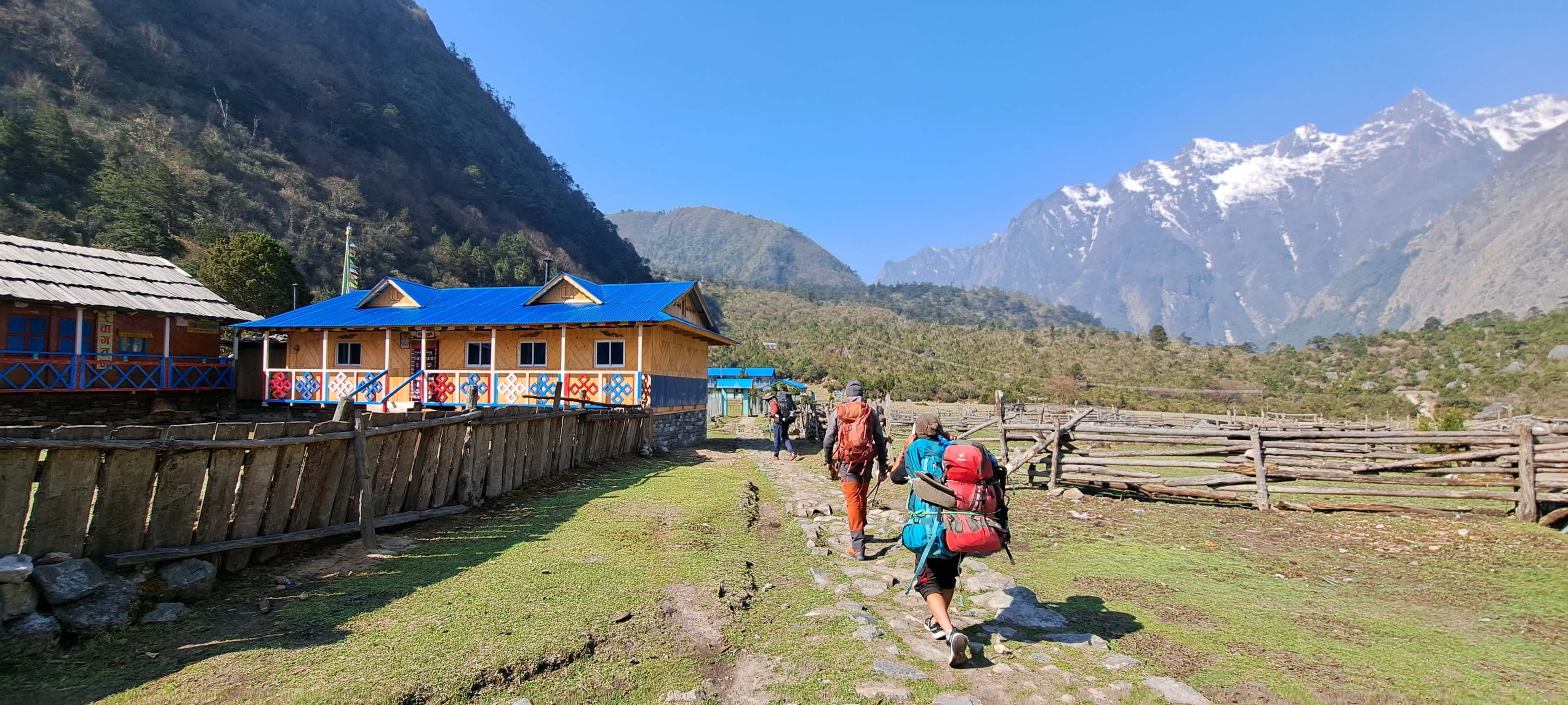 Trekker of Trek 8586 trailing the remote beauty of the Kanchenjunga Region