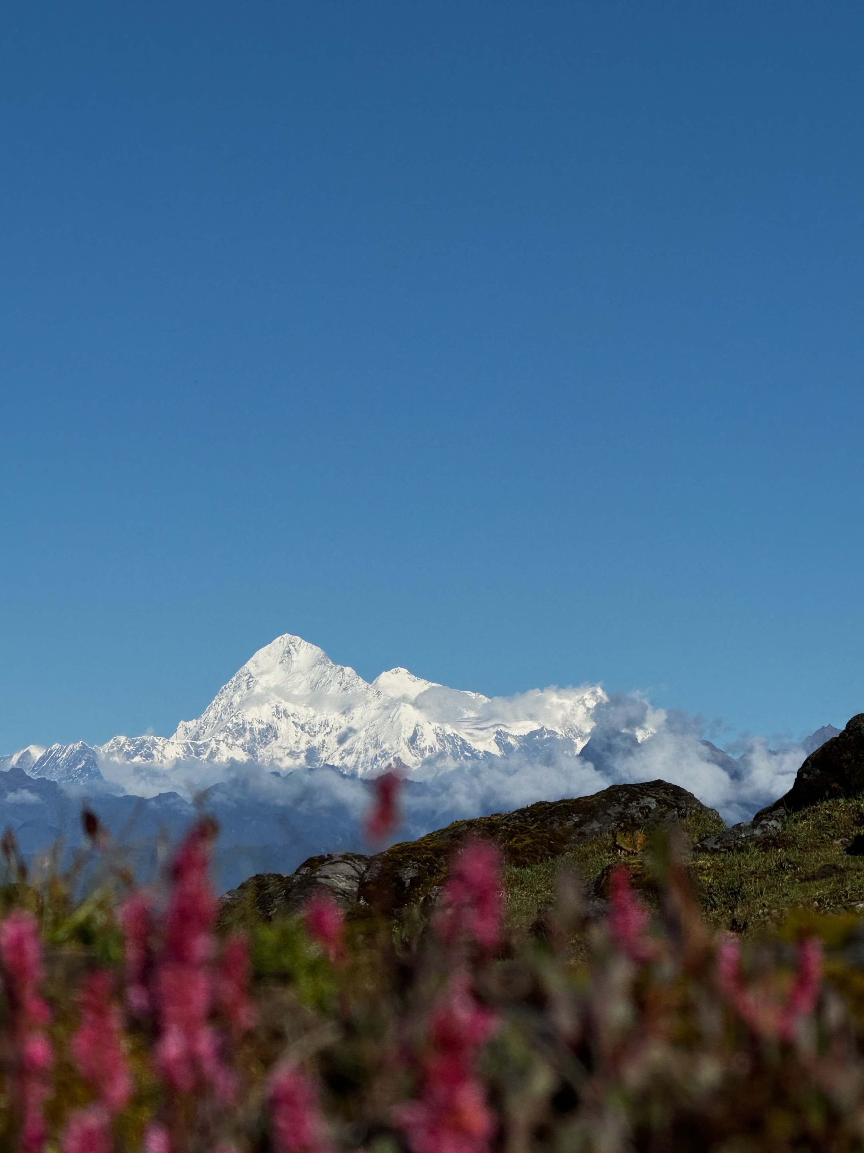 Mt. Kanchenjunga seen from Timbung Pokhari Discovered during Timbung Pokhari Trek by Trek 8586, in the heart of the Kanchenjunga Region